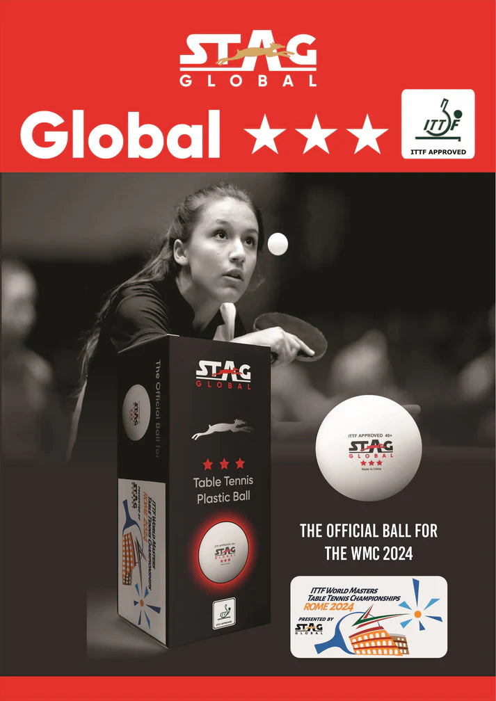 Stag Global 3 Star 40+ MM Table Tennis Ball