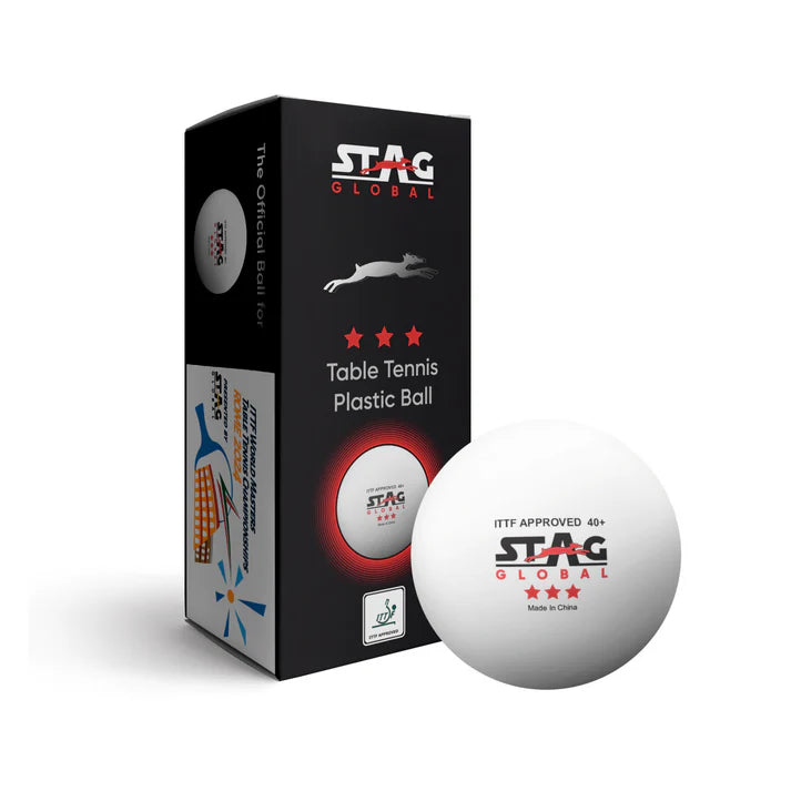 Stag Global 3 Star 40+ MM Table Tennis Ball
