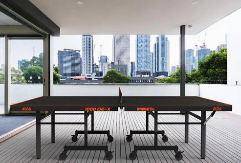 STAG GLOBAL 1000 DE-X Table Tennis Table Full Size Professional Table with 1 Table Cover, 2 TT Rackets, 6 Balls, 1 Clamp Net