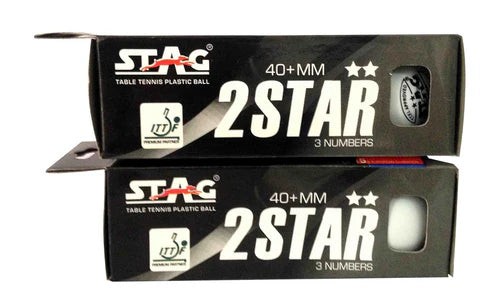 2 Star Plastic Table Tennis Ball White Available Pack Of 12 ,30, 72, 90 | Stag Global