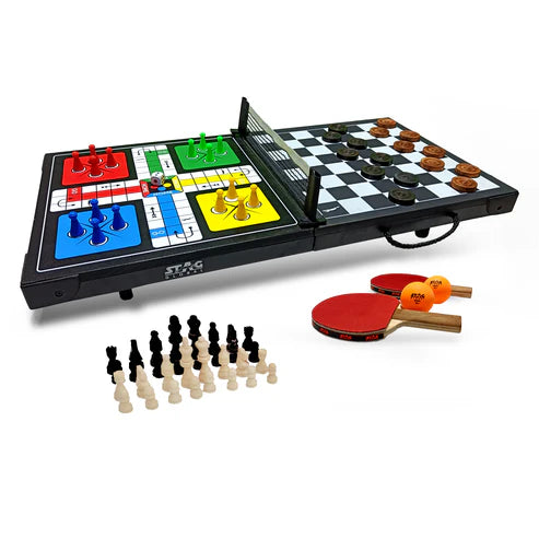Stag Supermini 4-in-One Table Tennis Table: Versatile Fun for All Ages | STAG GLOBAL
