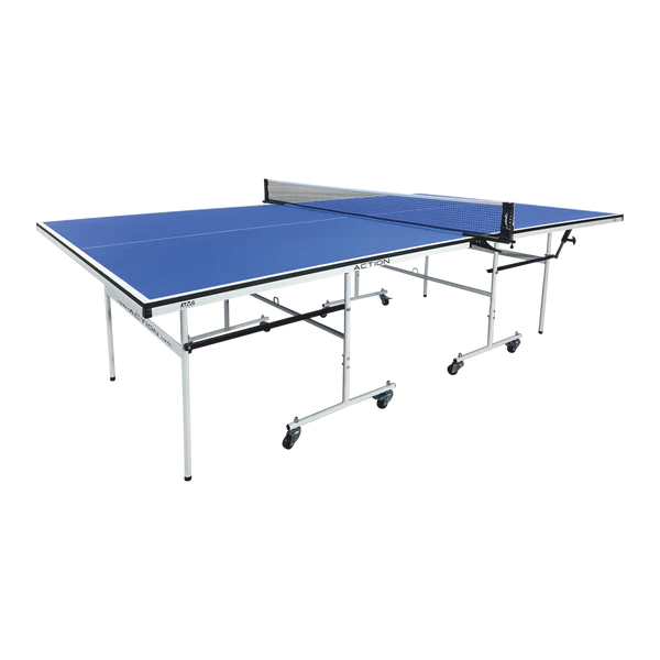 STAG GLOBAL Action Table Tennis Table Blue Top ,Thickness 16 mm with 1 Table Cover, 2 TT Rackets, 6 Balls, 1 Clamp Net