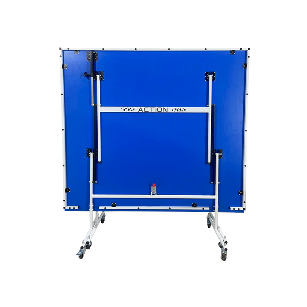 STAG GLOBAL Action Table Tennis Table Blue Top ,Thickness 16 mm with 1 Table Cover, 2 TT Rackets, 6 Balls, 1 Clamp Net