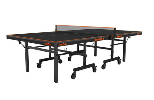 STAG GLOBAL 1000 DE-X Table Tennis Table Full Size Professional Table with 1 Table Cover, 2 TT Rackets, 6 Balls, 1 Clamp Net