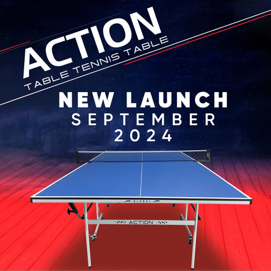 STAG GLOBAL Action Table Tennis Table Blue Top ,Thickness 16 mm with 1 Table Cover, 2 TT Rackets, 6 Balls, 1 Clamp Net