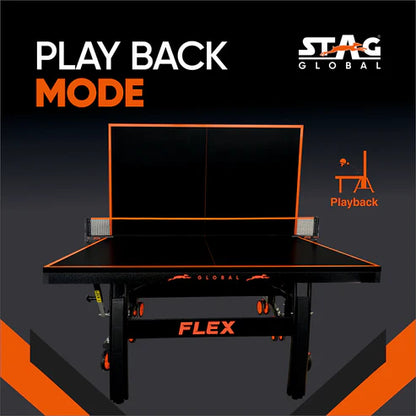 STAG GLOBAL Flex Series TT Table | Thickness 16 mm with 2 TT Rackets, 6 Balls, 1 Table Cover & Clamp Net
