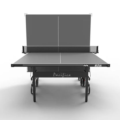 STAG GLOBAL Pacifica Outdoor Table Tennis Table Thickness 4 mm with 2 TT Rackets, 6 Balls, 1 Table Cover & Clamp Net